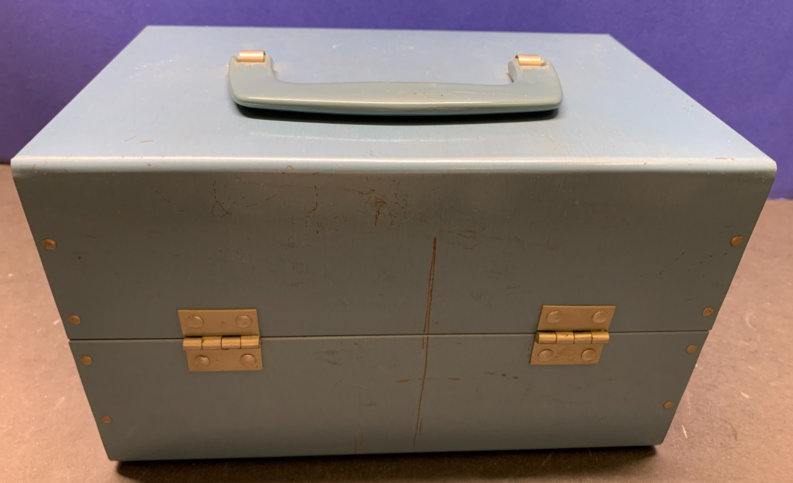 8MM SUPER 8 FILM REEL METAL CHEST CASE – VINTAGE 1950’s WITH ORIGINAL BOX!