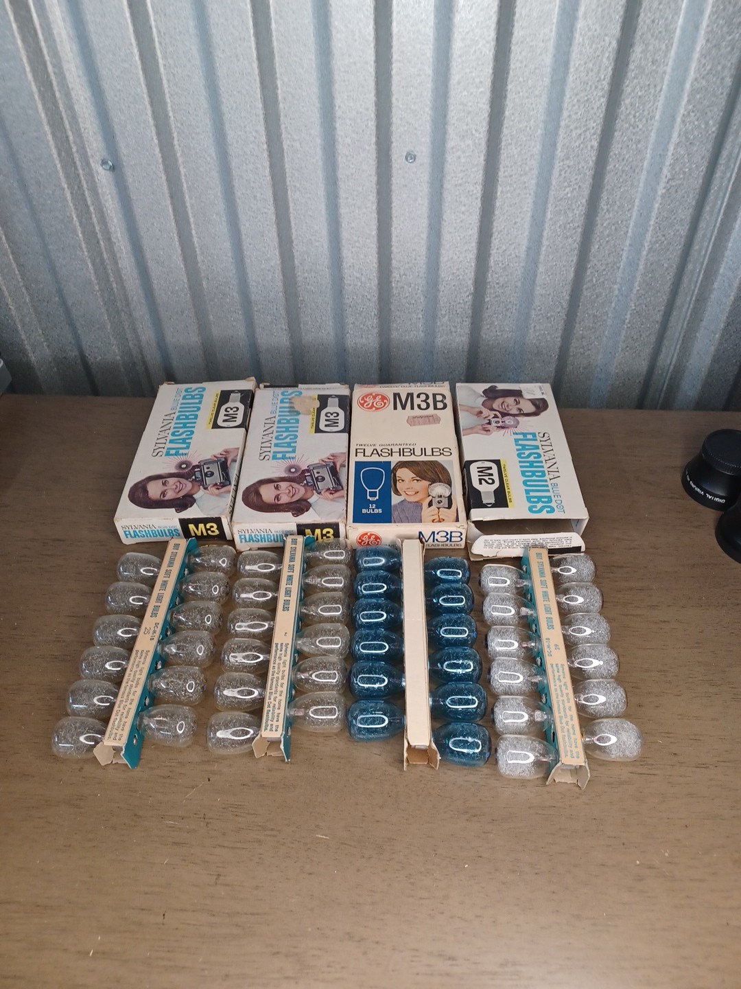 Lot of 4 New Boxes Vtg Sylvania & GE M3 M3B & M2 Flashbulbs. Total 48 12 Blue .