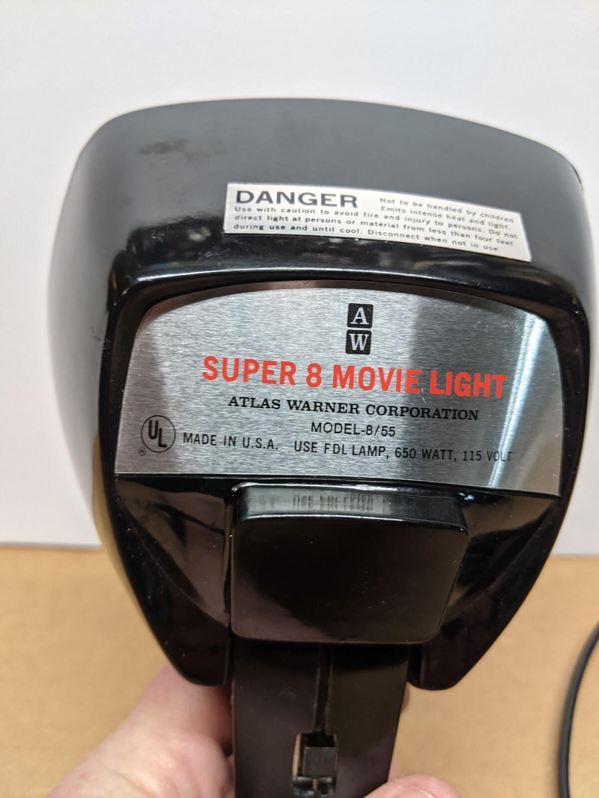 Vintage Atlas Warner Super 8 Sealed Beam Movie Light #855~WORKS