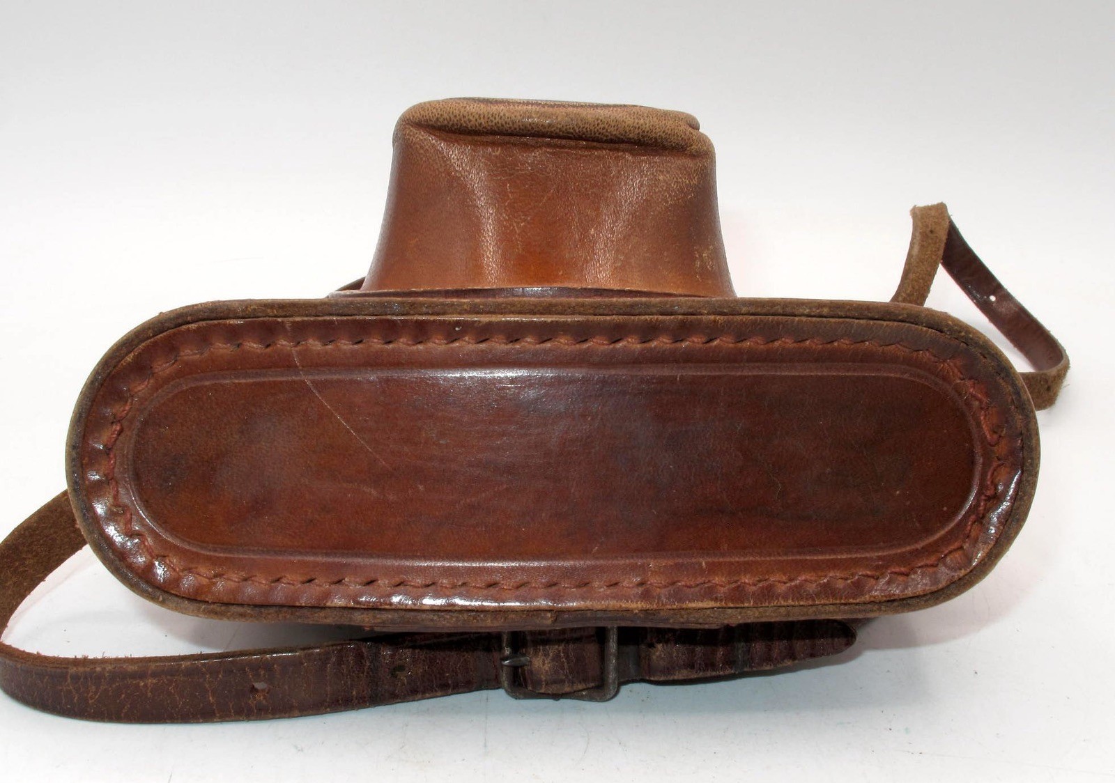 *BEAUTY* ALPA REFLEX BROWN FITTED LEATHER CASE W/FULL STRAP-GREAT CONDITION