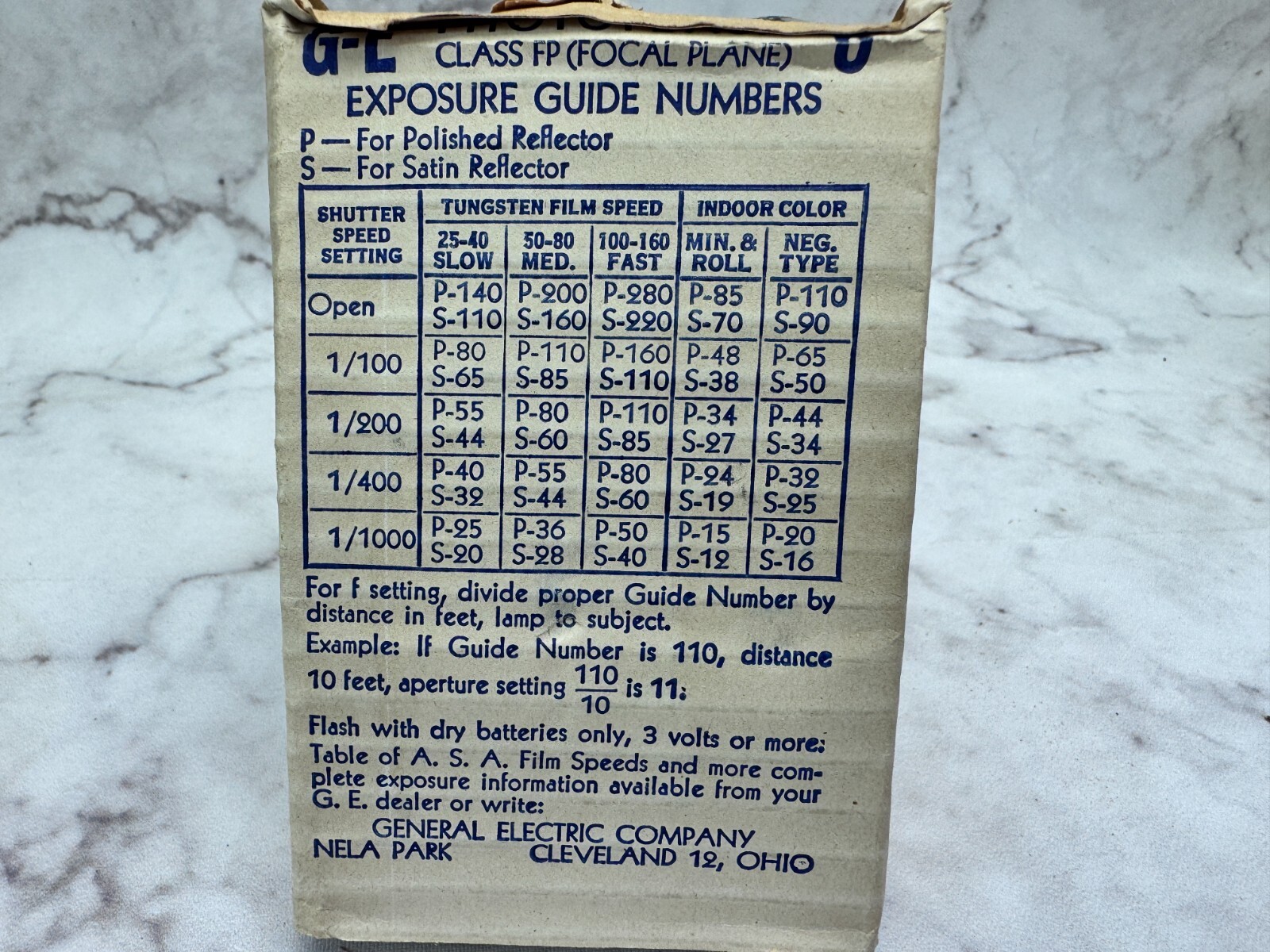 Vintage GE PH6 Photoflash Lamps Class FP Focal Plane Package of 12 Bulbs