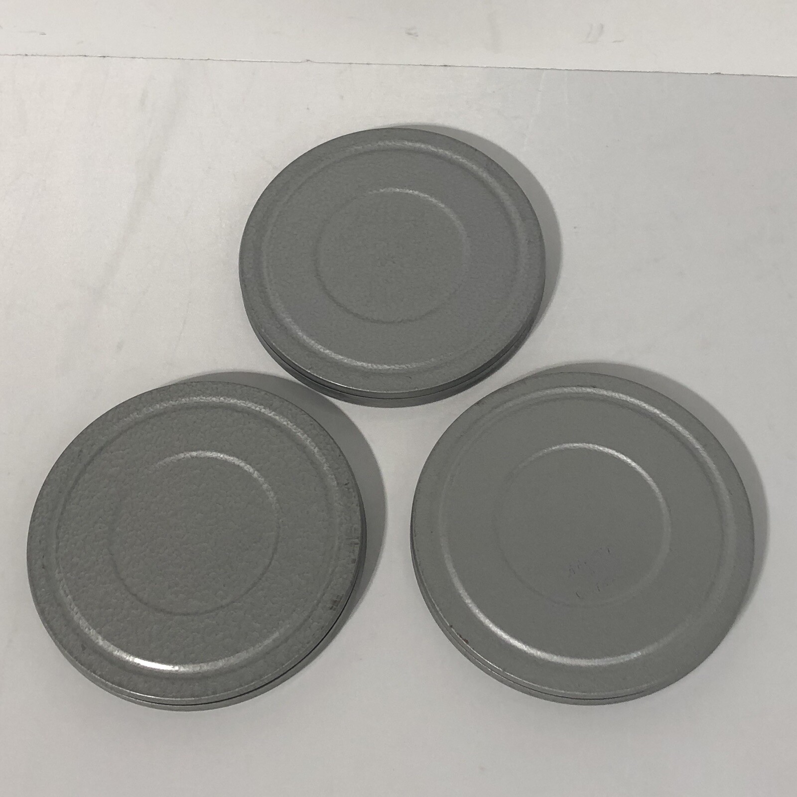 Lot Of (3) Kenco 5” 8mm Film Metal Canisters & Reels With Movies Vintage