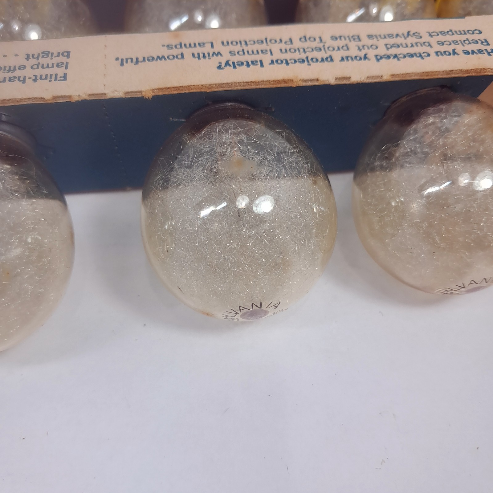 Vintage Sylvania Flashbulbs Blue Dot Press 25 P25 clear camera box set 12