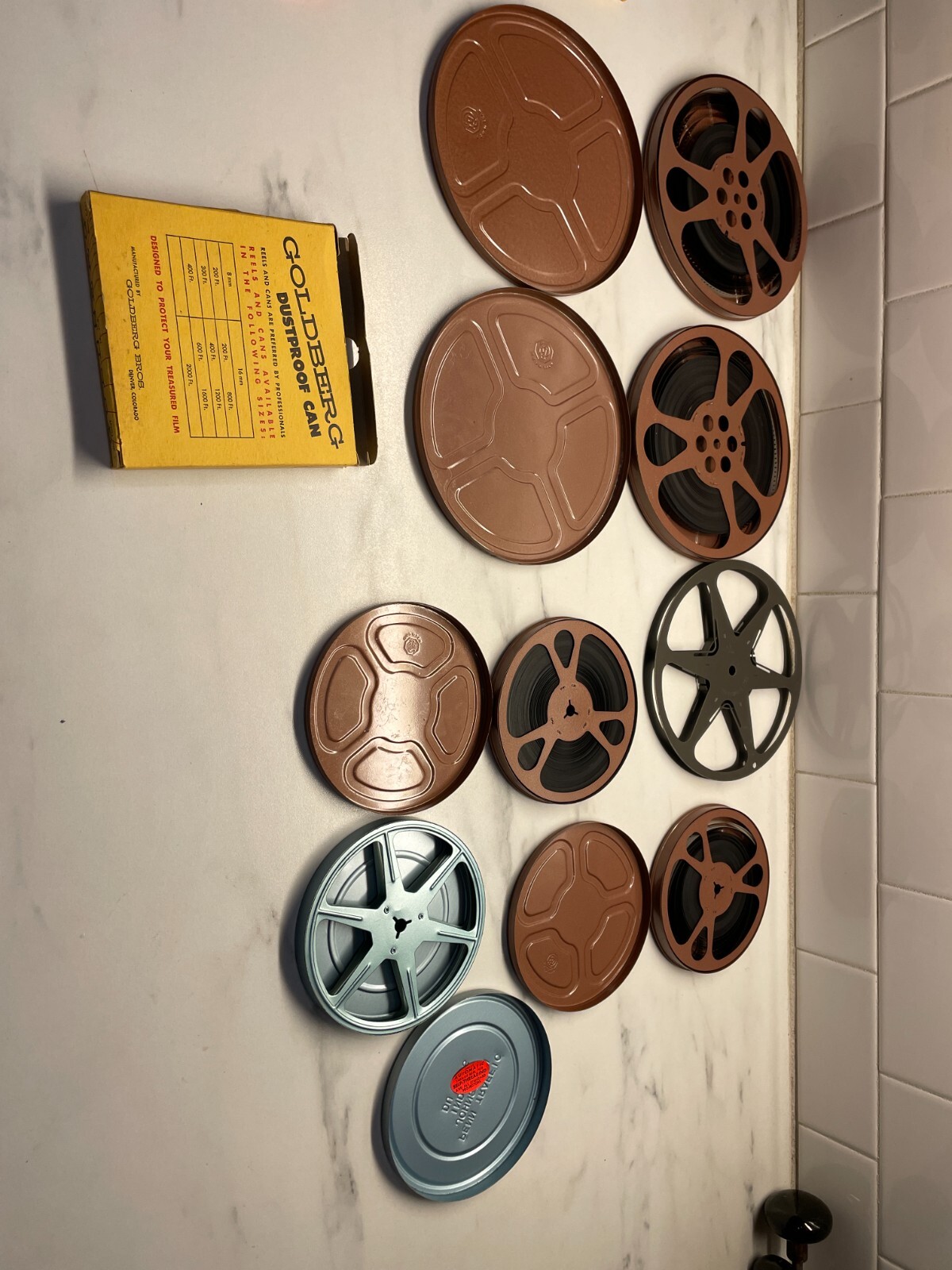 21 VTG Film Reel Lot Bell & Howell Goldberg Bros Super 8/8 Mm