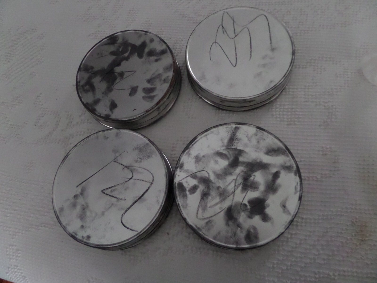 4 Vtg Kodak CFS film metal containers Cat 128 8158 empty cinefluorography 1979