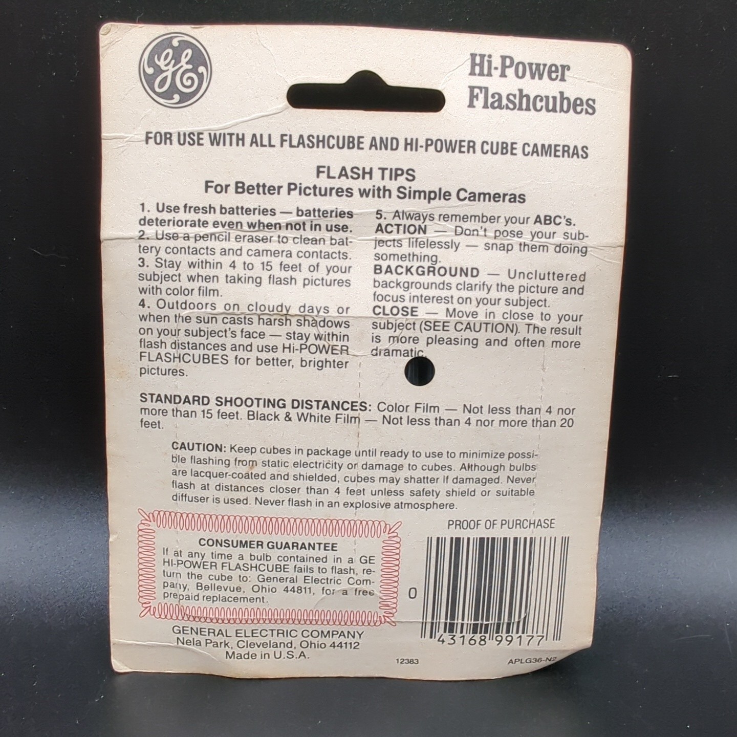 Vintage GE General Electric Flashcubes Flash Cubes 6-Pack Hi-Power NEW Sealed