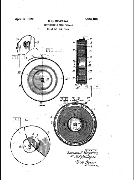 16mm RECORDAK RECEIVING SPOOL for 100′ film made by Eastman Kodak in box 3 piece