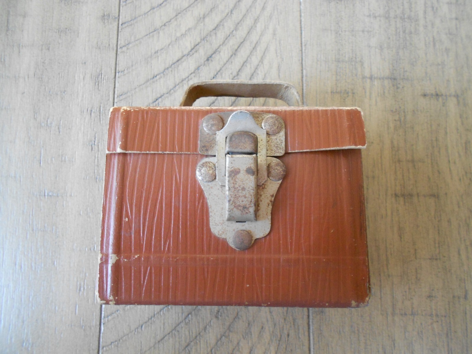 Vintage Mini Cardboard Snap carrying case + handle for Camera? etc 4″x3″x1.75″