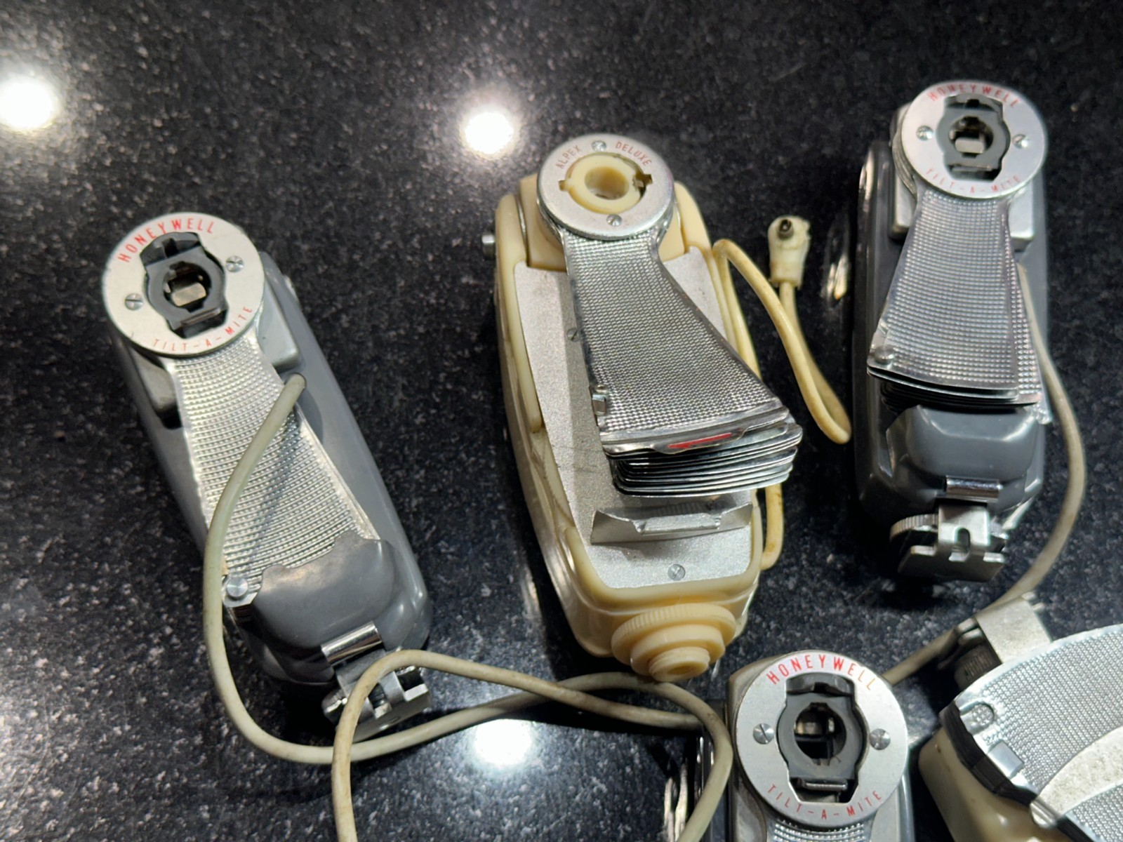 Vintage Honeywell Tilt-A-Mite Flash Lot Original Untested