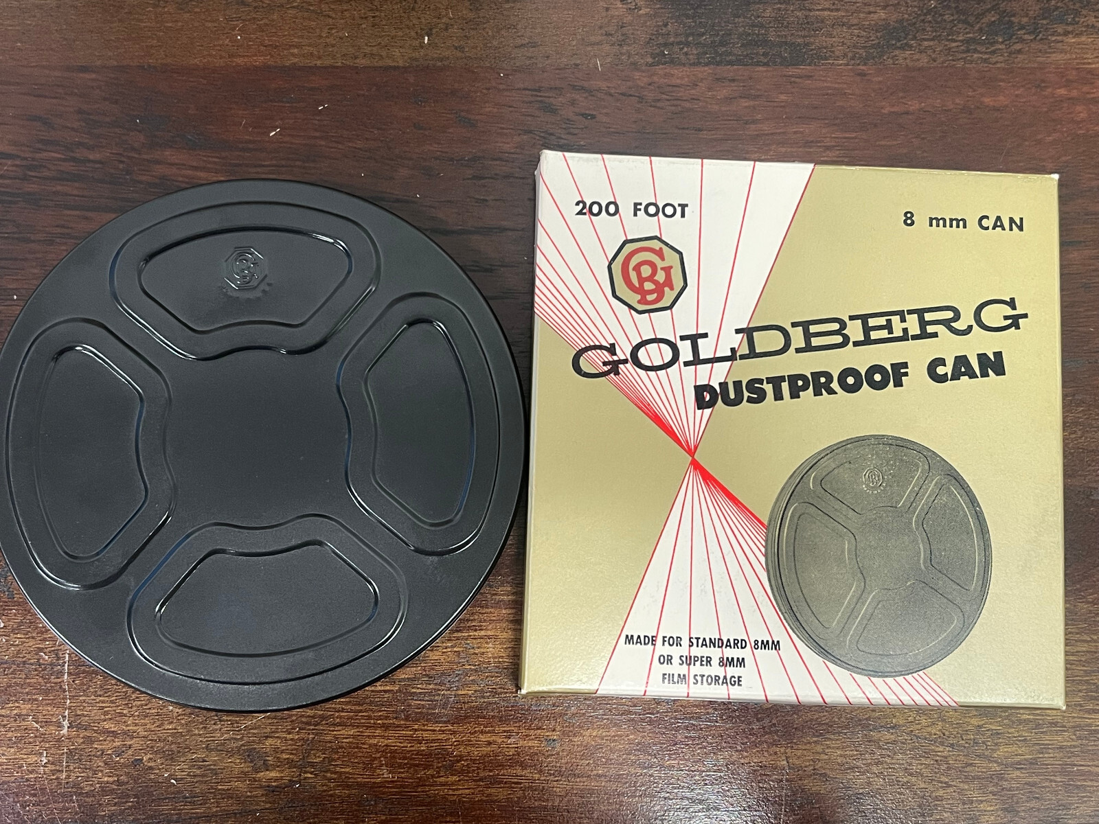 Lot of 12 Vintage Goldberg Brothers Dustproof Film Cans 8mm 200′ New Old Stock