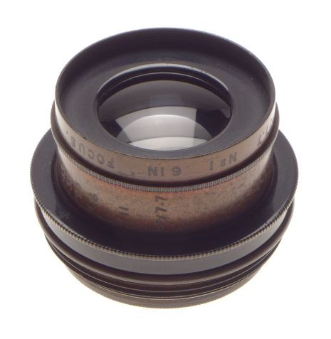 Aldis uno anastigmat brass lens f7.7 no.1 6inch focus large format photography