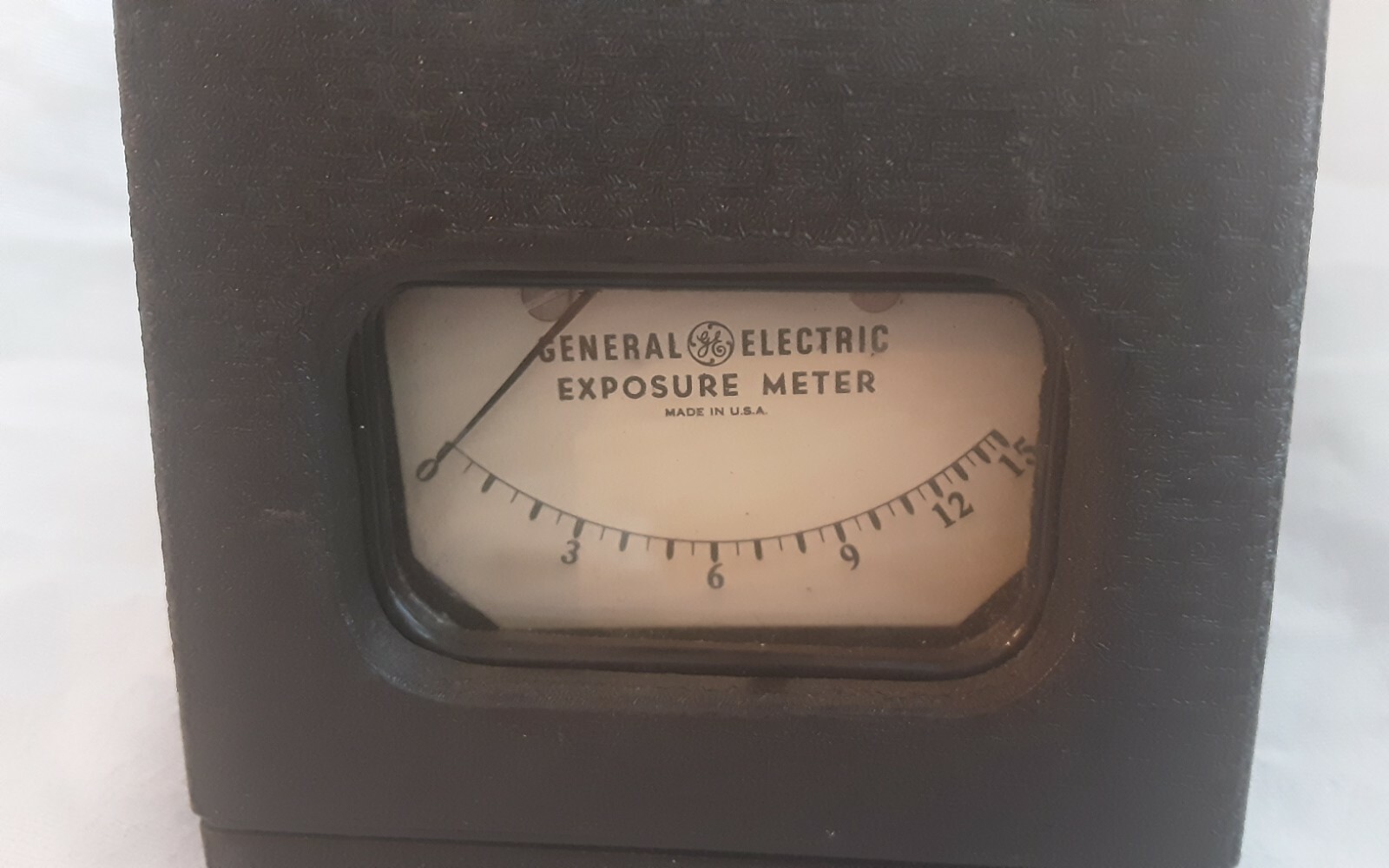 EXPOSURE METER GENERAL ELECTRIC VINTAGE USA HEAVY IRON PHOTOGRAPHY SAFETY LIGHT