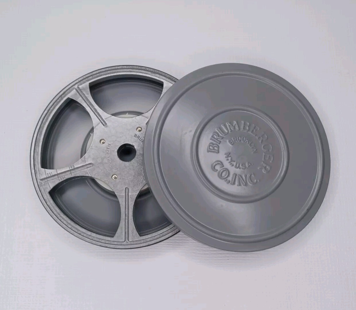 Brumberger 5″ Grey Metal Reel Case