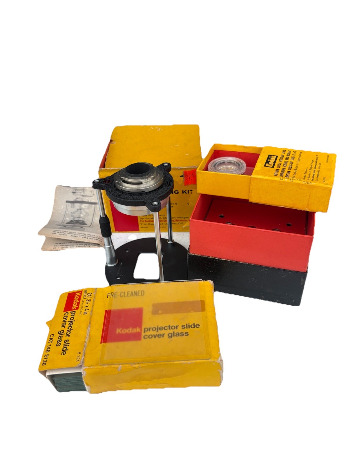 Vintage Kodak Retina 1:1 Copying Kit Original Box & Manual Projector Slide Glass