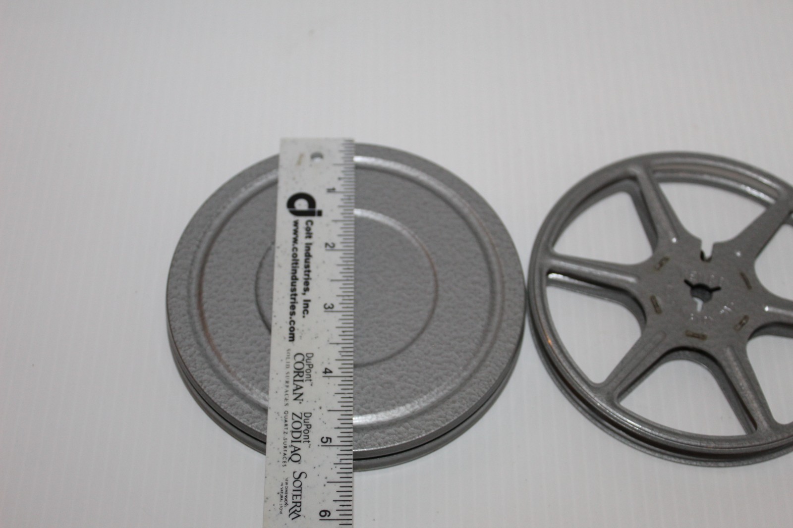 Vintage Kenco 8mm Film Canister 5″ EMPTY Reel Tin Canister Burlington Made USA