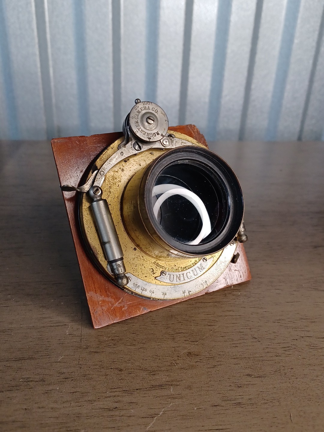 Antique Bausch & Lomb Unicum Camera Shutter With ROC Thelephoto Lens & Flange
