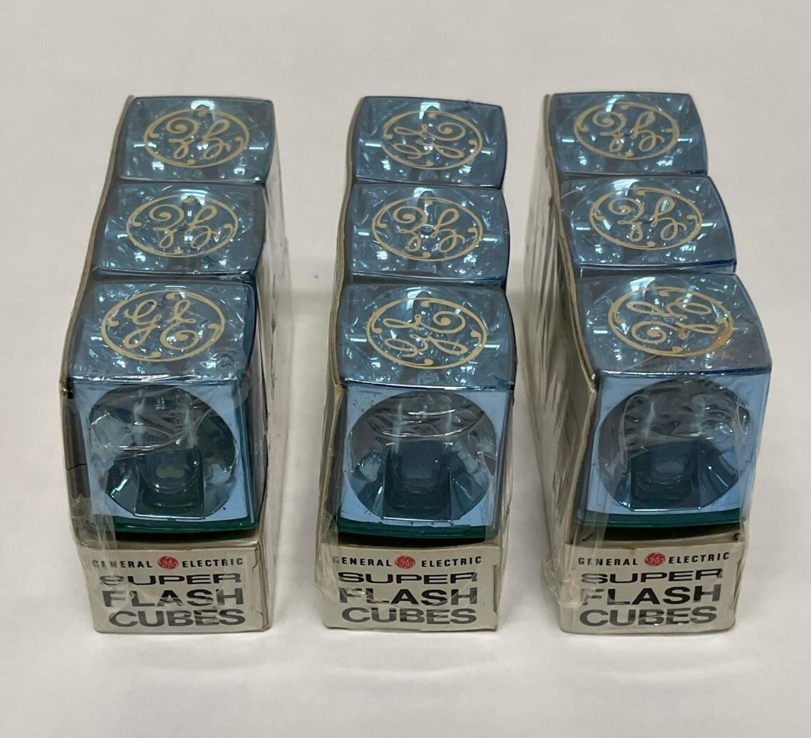 Vintage GE Super Flash Cubes 9 Cubes NEW Sealed (3 x 3 packs)