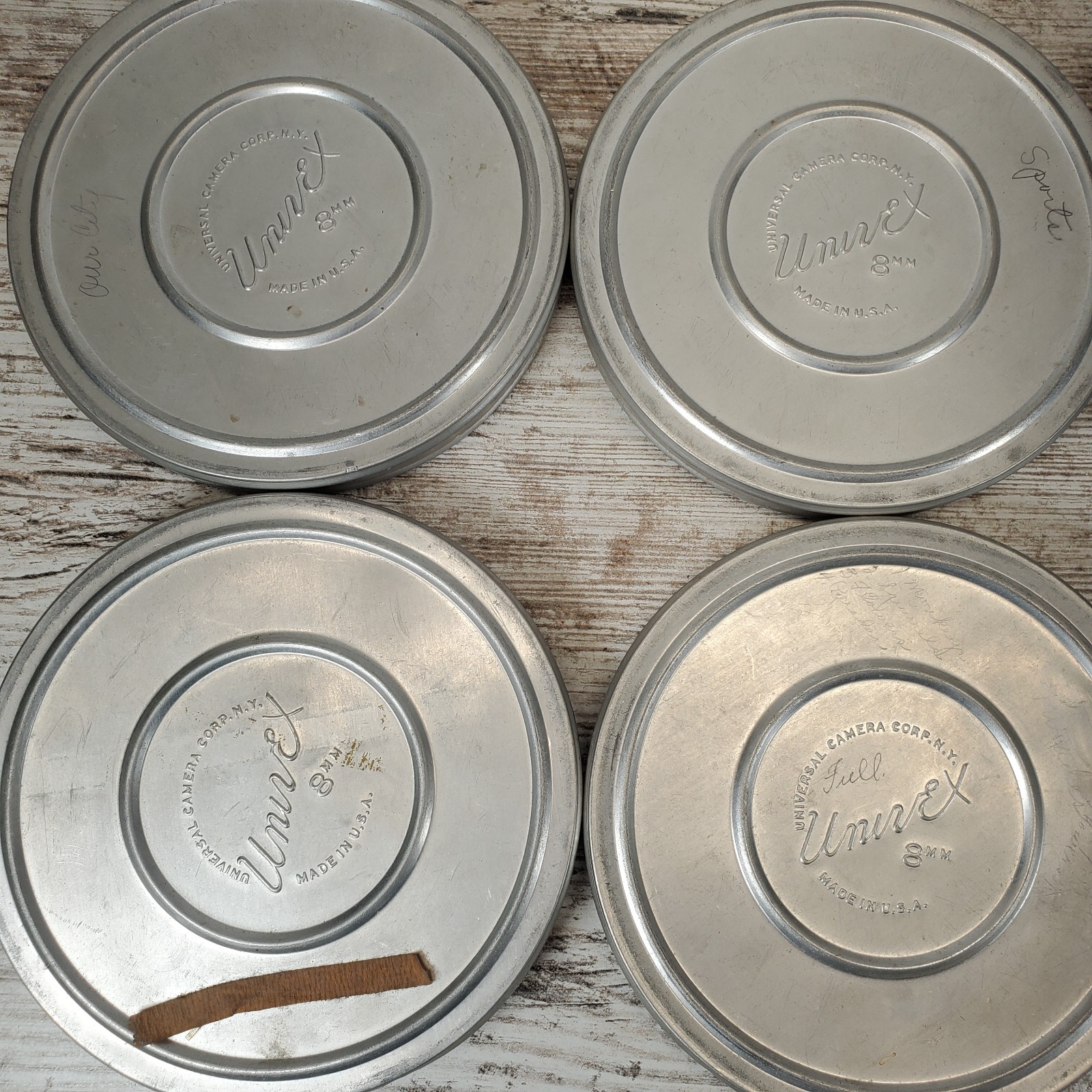 Vintage McAuley 8mm Film Reel Case Wood Box Holds 12 5″ Reels Universal Compass