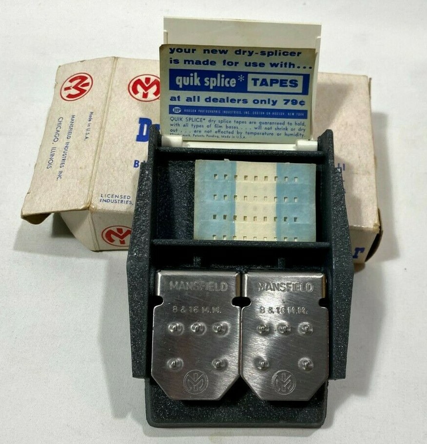 Vintage 8mm 16mm Movie Film Splicer Mansfield Chicago Illinois USA (SUPER CLEAN)