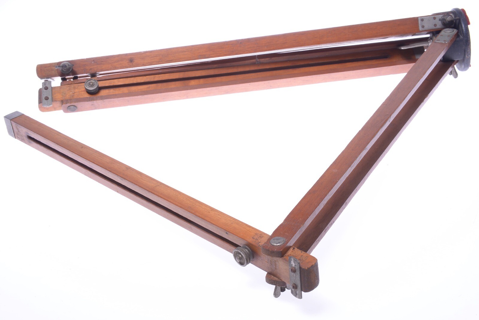 ✅ ANTIQUE WOOD TRIPOD 134CM, 52.75″ GLASS PLATE 9×12 4X5 3X4 FORMAT FIELD CAMERA
