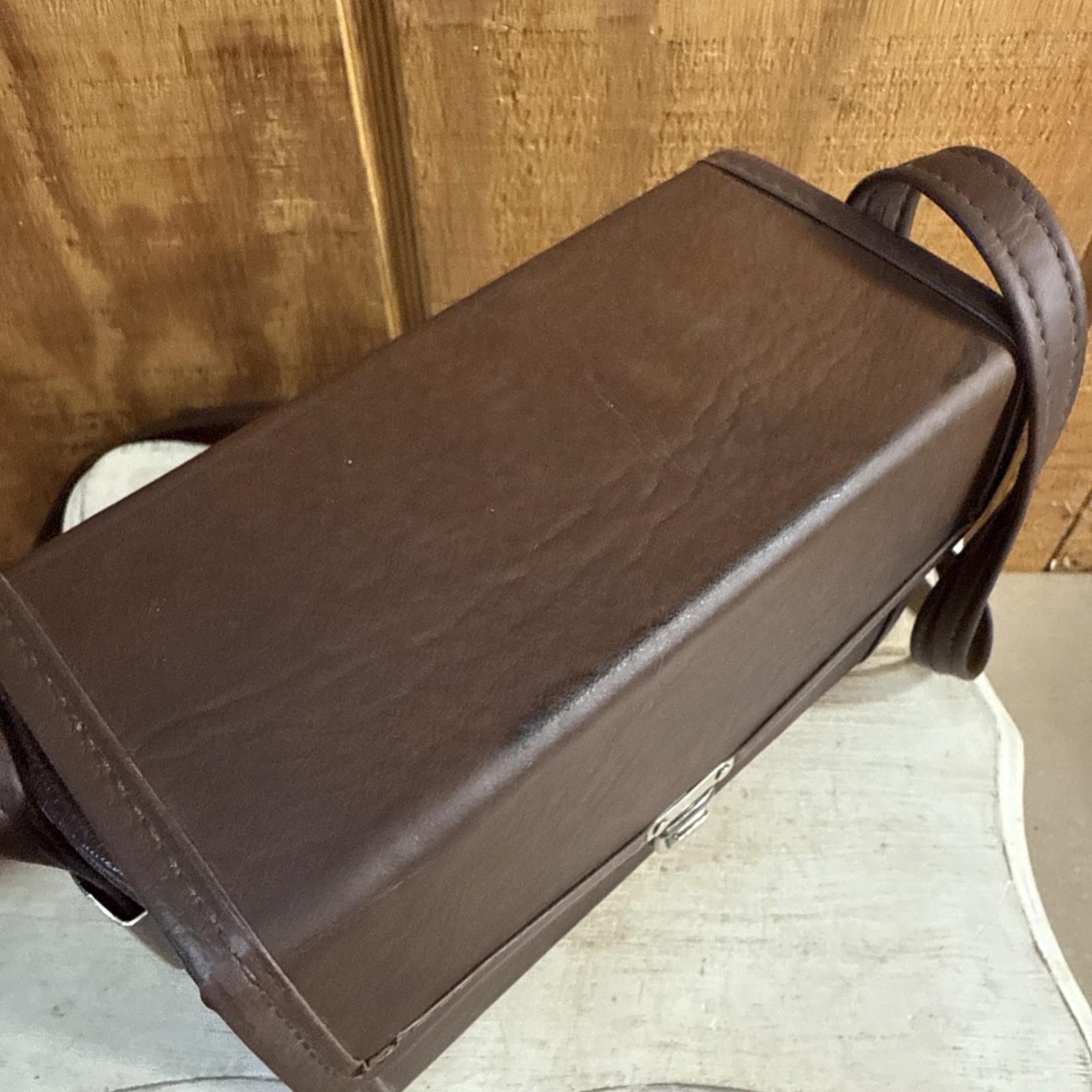 Vintage Brown Vinyl Camera Bag Camera Case Retro