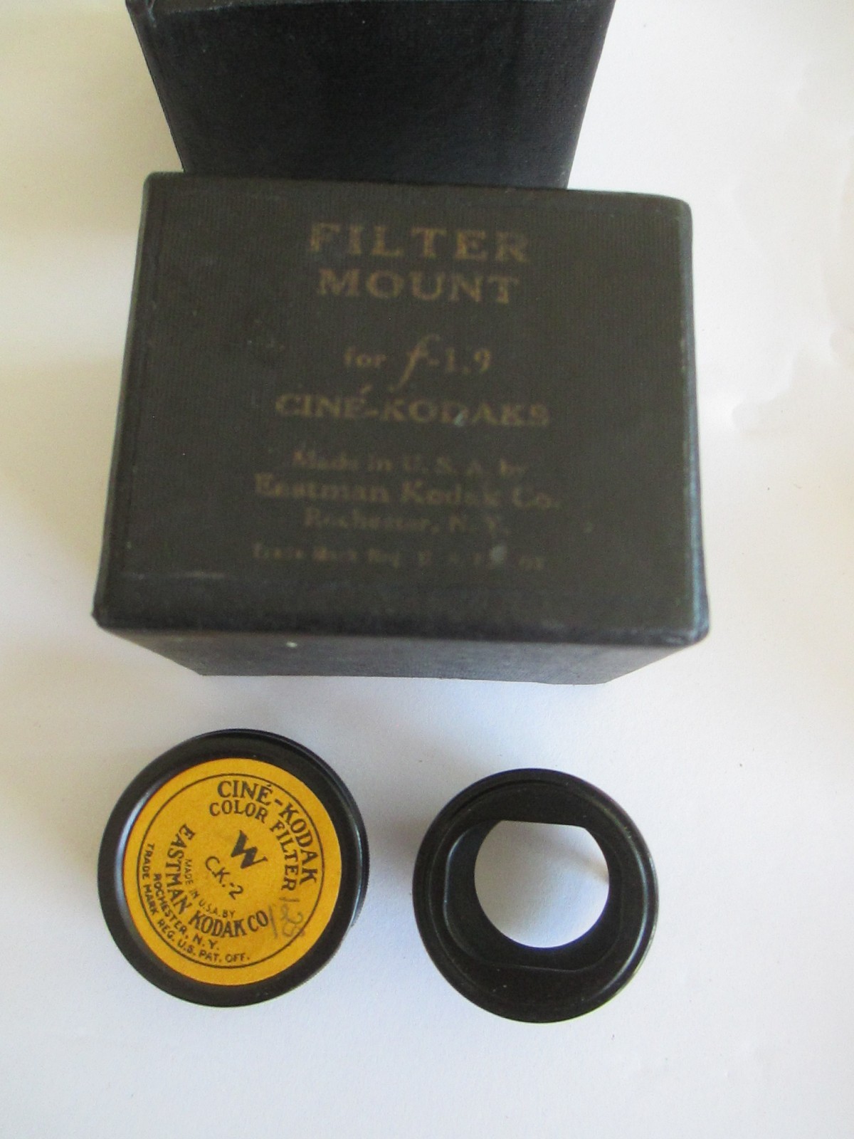 Cine-Kodak Filter Mount for F-1-9 Made in USA Eastman Movie Camera A13