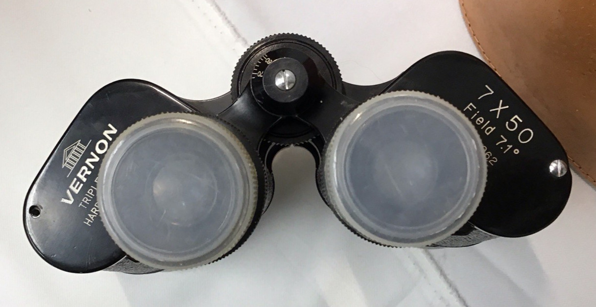 VINTAGE Vernon 7×50 Field 7.1deg Binoculars w/ Case No. 658962