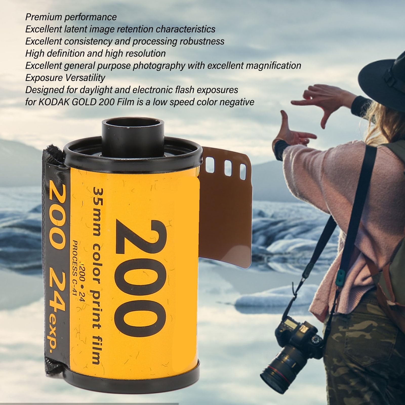 Kodak Gold 200 Color Negative Film, Professional ISO 200 24 Exposures 35mm Fi…
