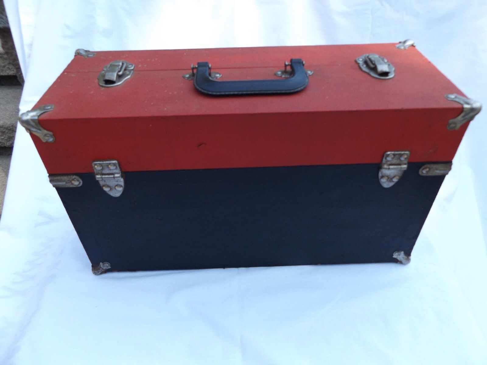 Vintage camera case for smaller camera.  Hard case with two compartments. Unique