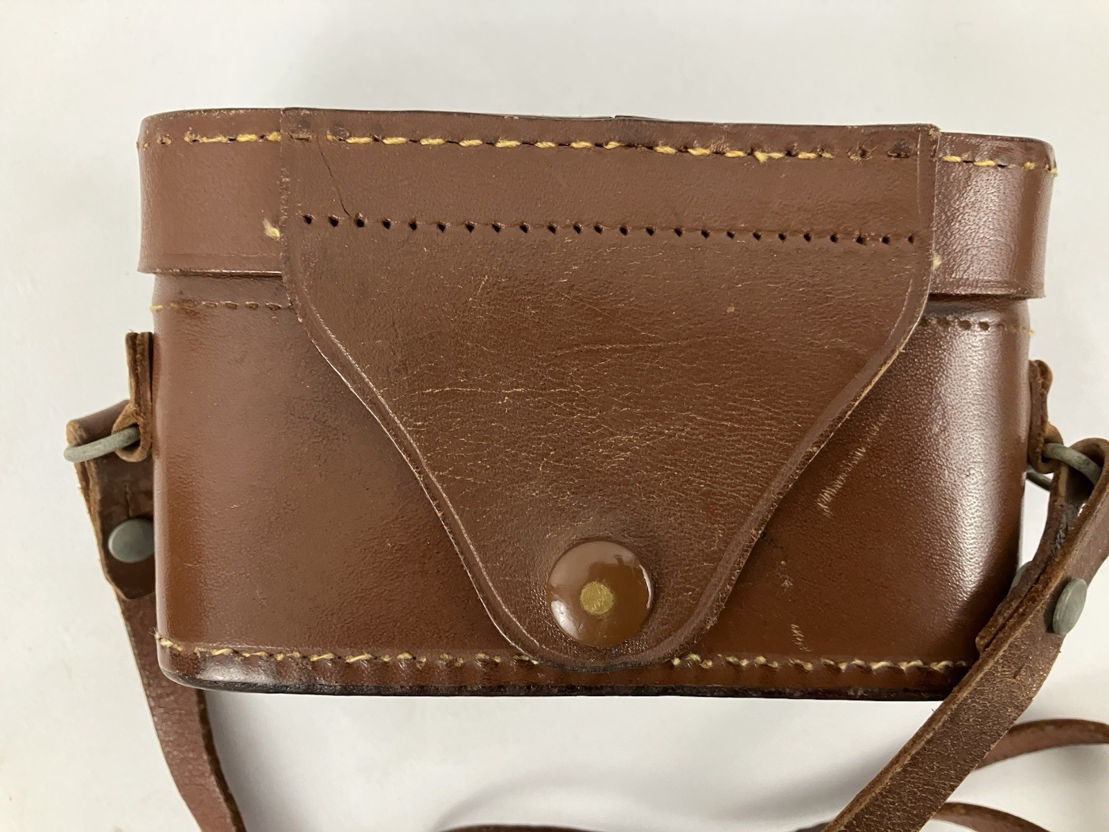 Lot 2 Vintage Kodak Leather Camera Cases Brown Embossed Logo Storage
