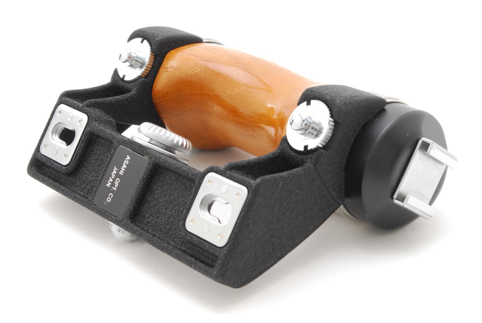 ⏯️ [Top MINT] Asahi Pentax Wood Hot Shoe Hand Grip for 6×7 67 67II From JAPAN K0