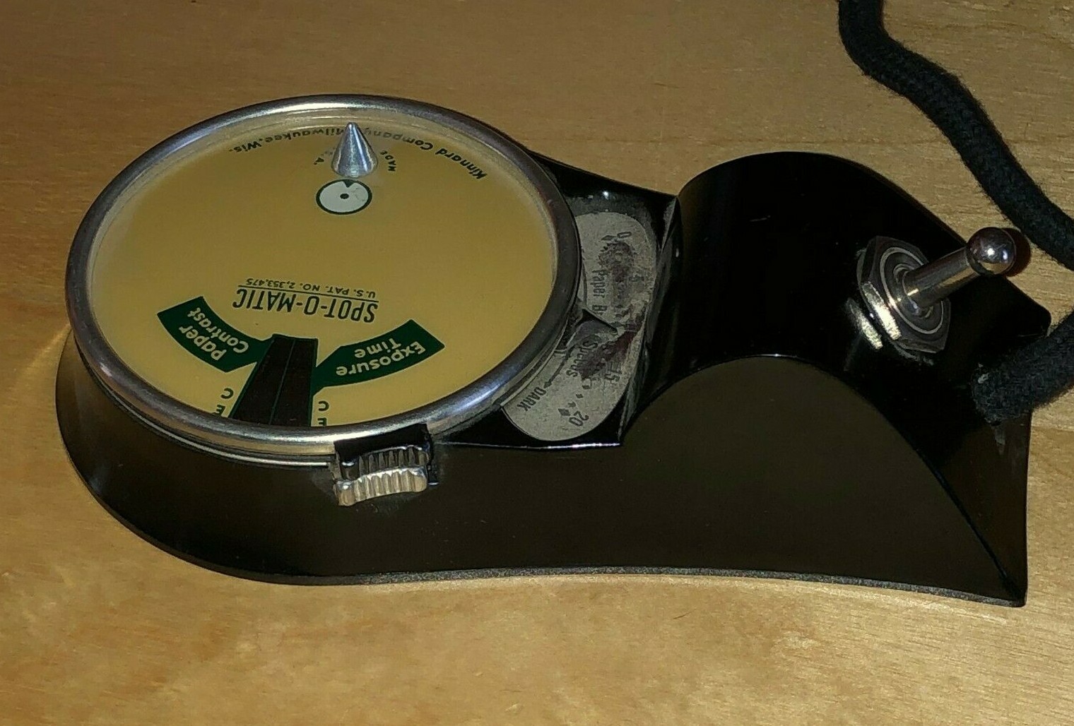 Vintage Kinnard Spot-O-Matic Enlarging Meter Camera Paper Contrast Exposure Time