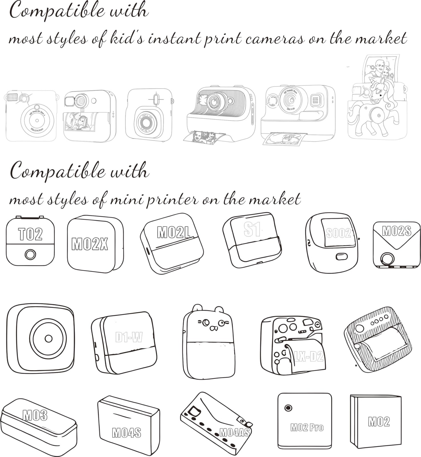 10 Rolls Kids Instant Camera Print Thermal Paper Refill Roll 550 Photos Toy