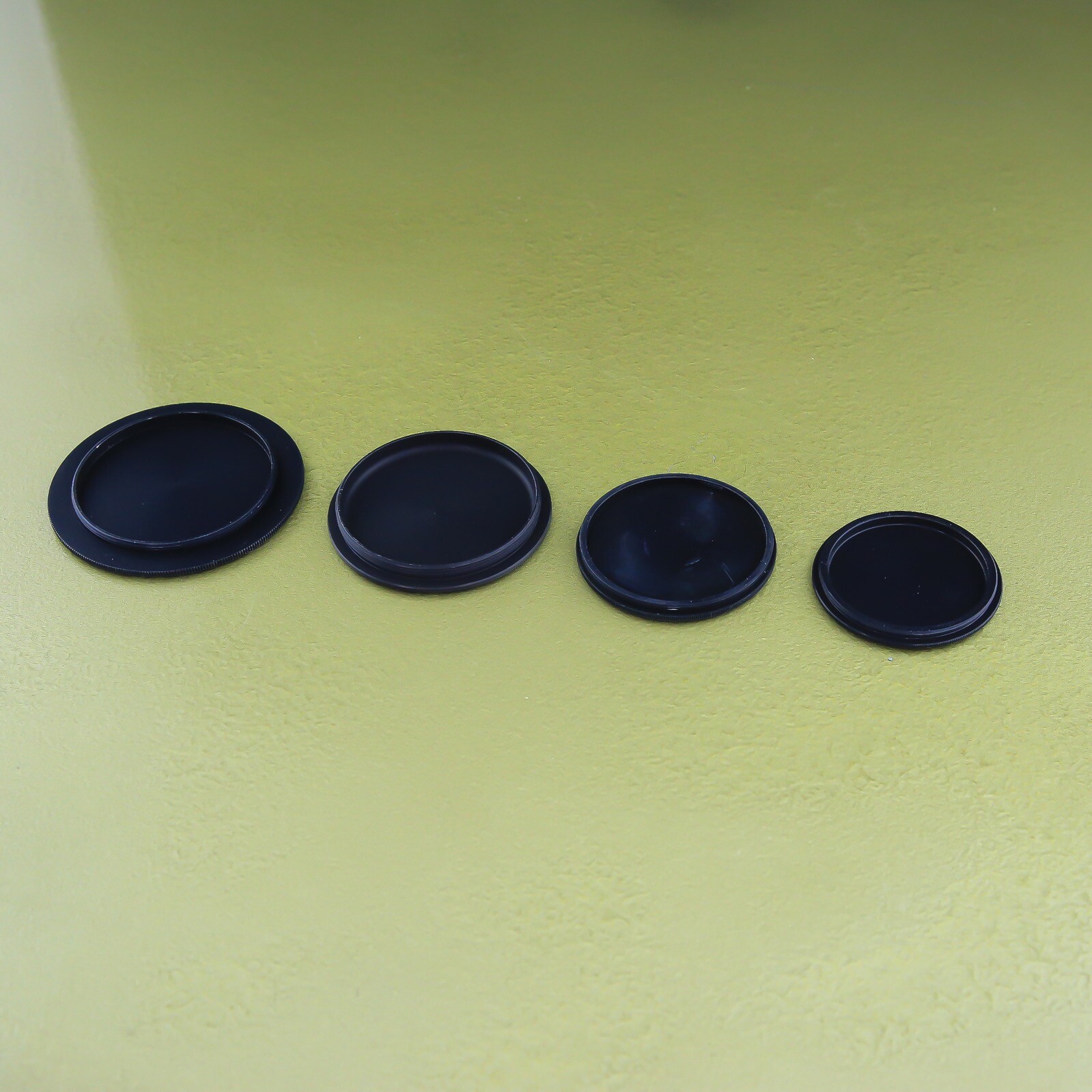 genuine Metal KINOPTIK paris 44,5 / 50 / 54 / 55 mm screw front lens cap set☆☆☆☆
