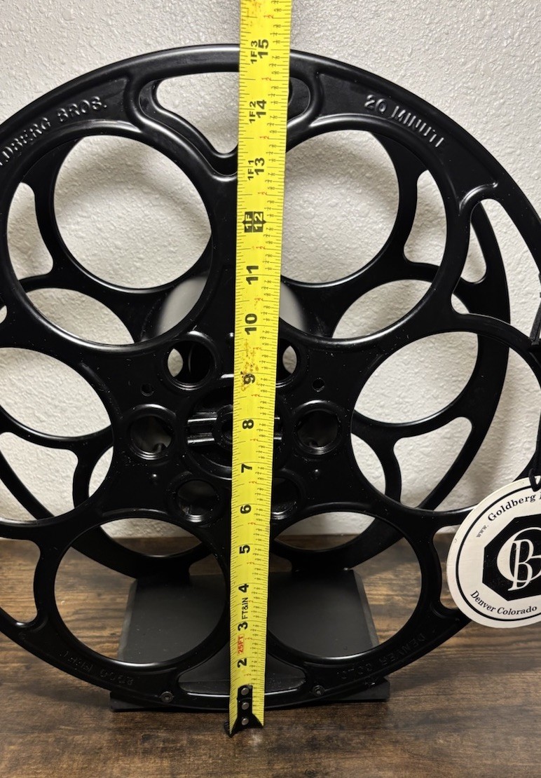 Goldberg Brothers Film Reel 15″ 35mm Theater Film Wine Rack Black