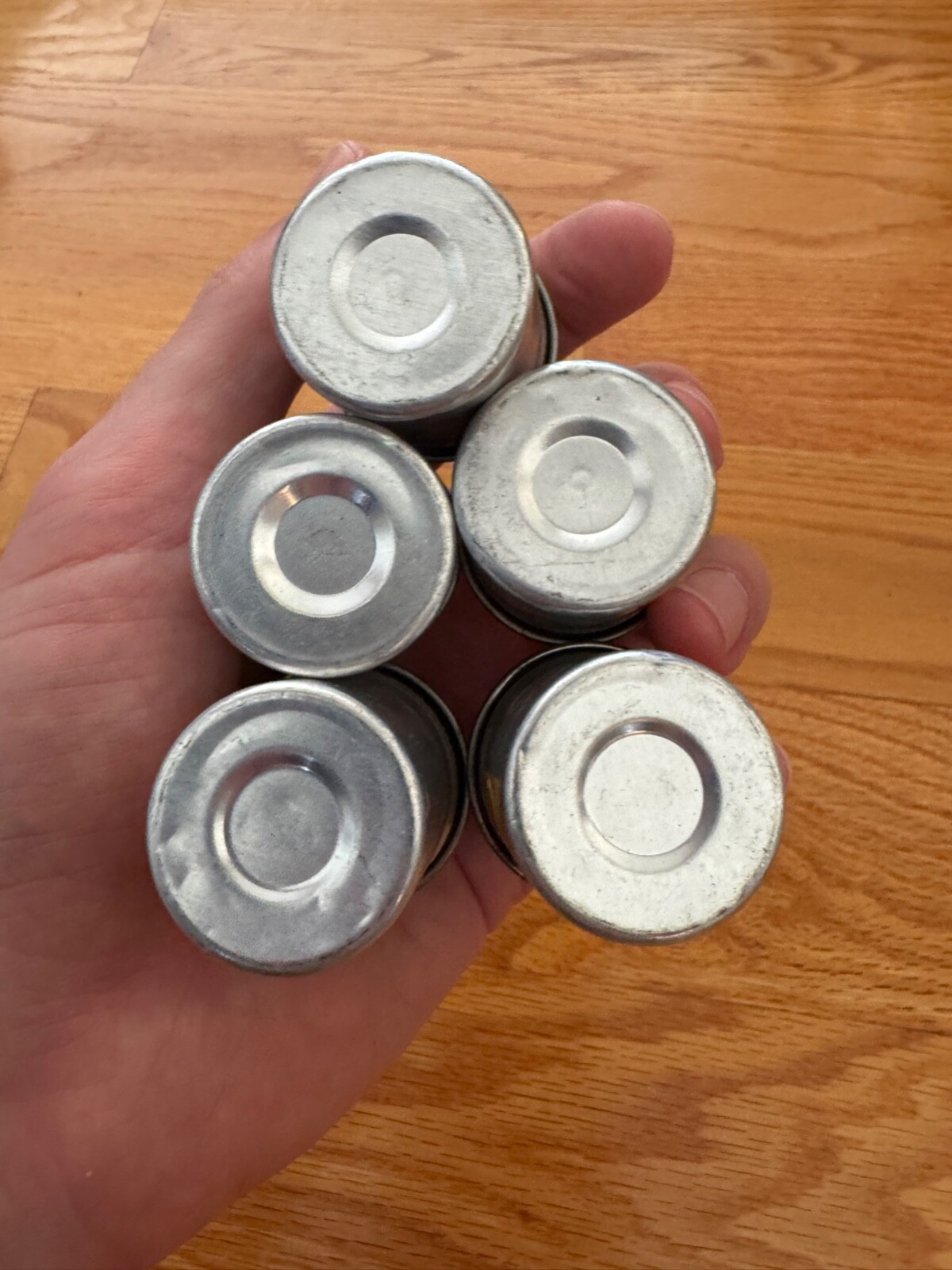 Lot of 5 Kodak 35mm Aluminum Film Canisters in Silver