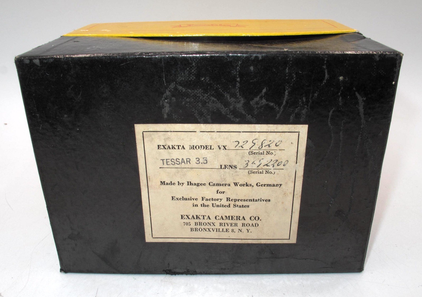 *RARE* BRIGHT YELLOW & RED IHAGEE EXAKTA VX CAMERA BOX-EMPTY