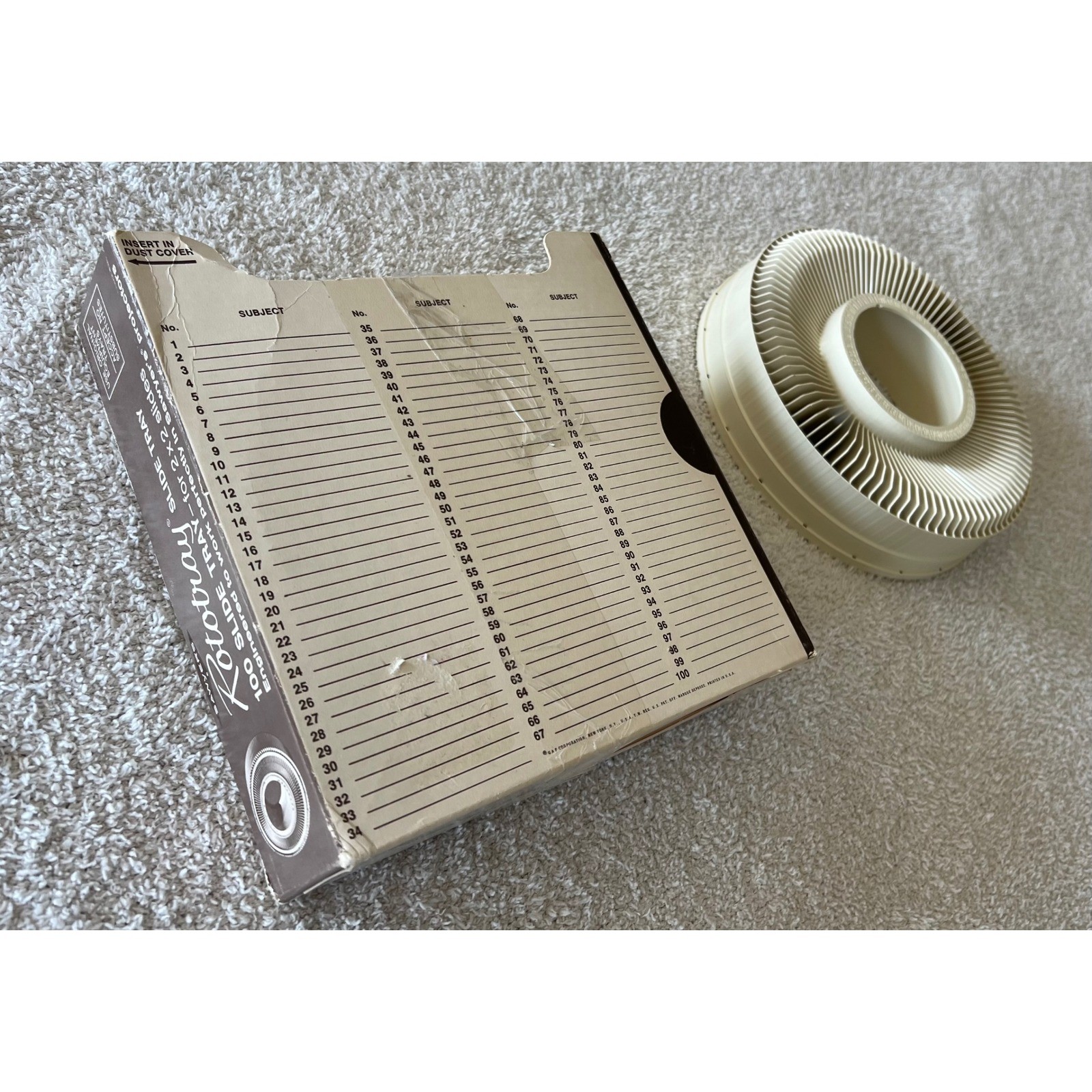 Sawyers Rototray 100 Slide Tray Carousel Projector Vintage Photography Accessory