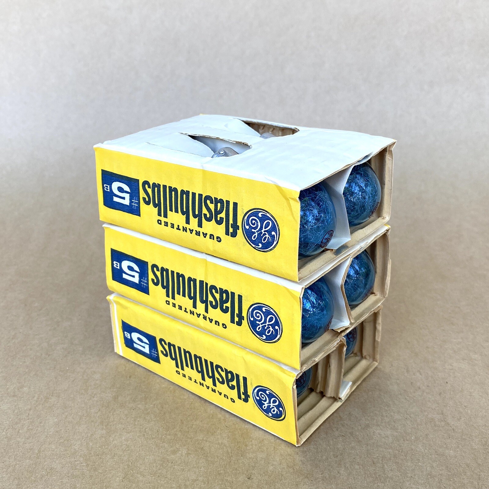 GE General Electric 5B Blue Bulb Flashbulbs (12 Total) UNUSED, VINTAGE!