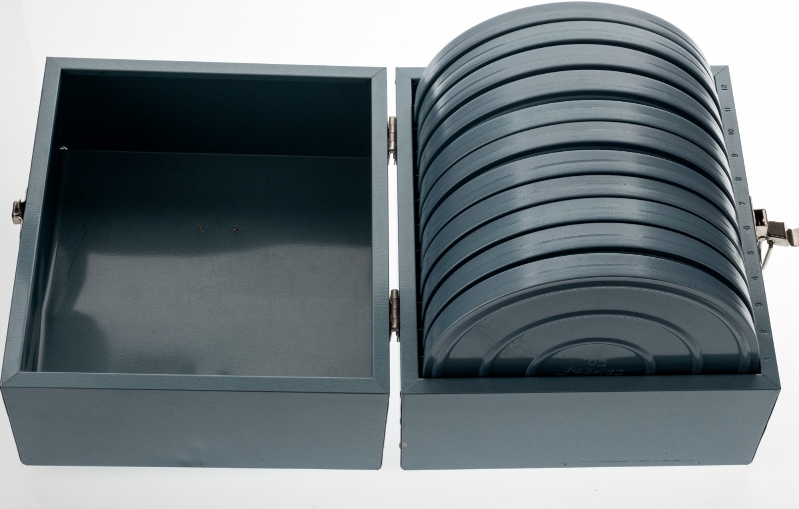 Box With 11 EZ-Grip Empty Reels Scherer w/ Cases See Photos General Camera Co.