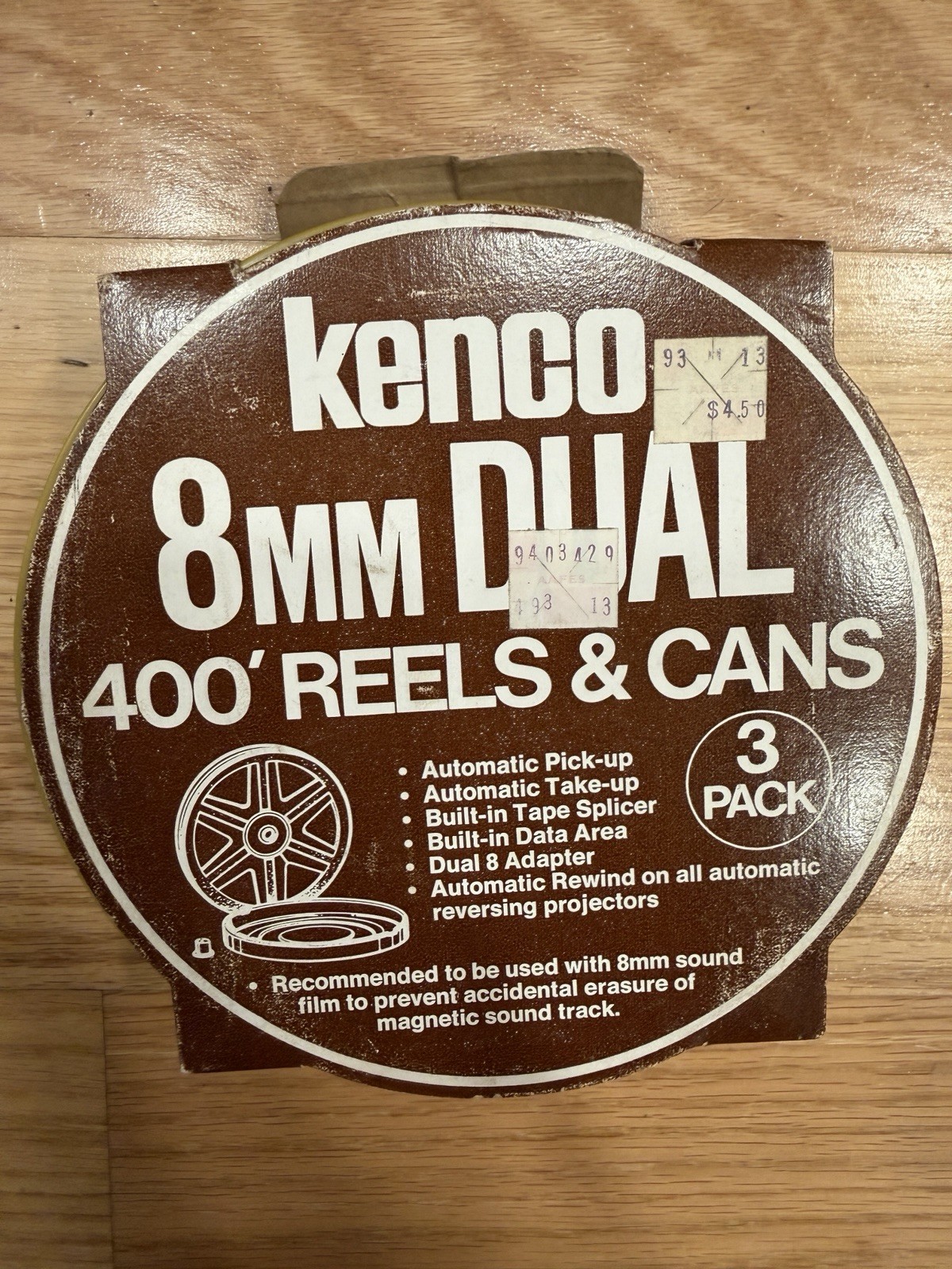 Vintage Kenco 3 8mm 7” Movie Reel Metal protective Metal cases New In Box.