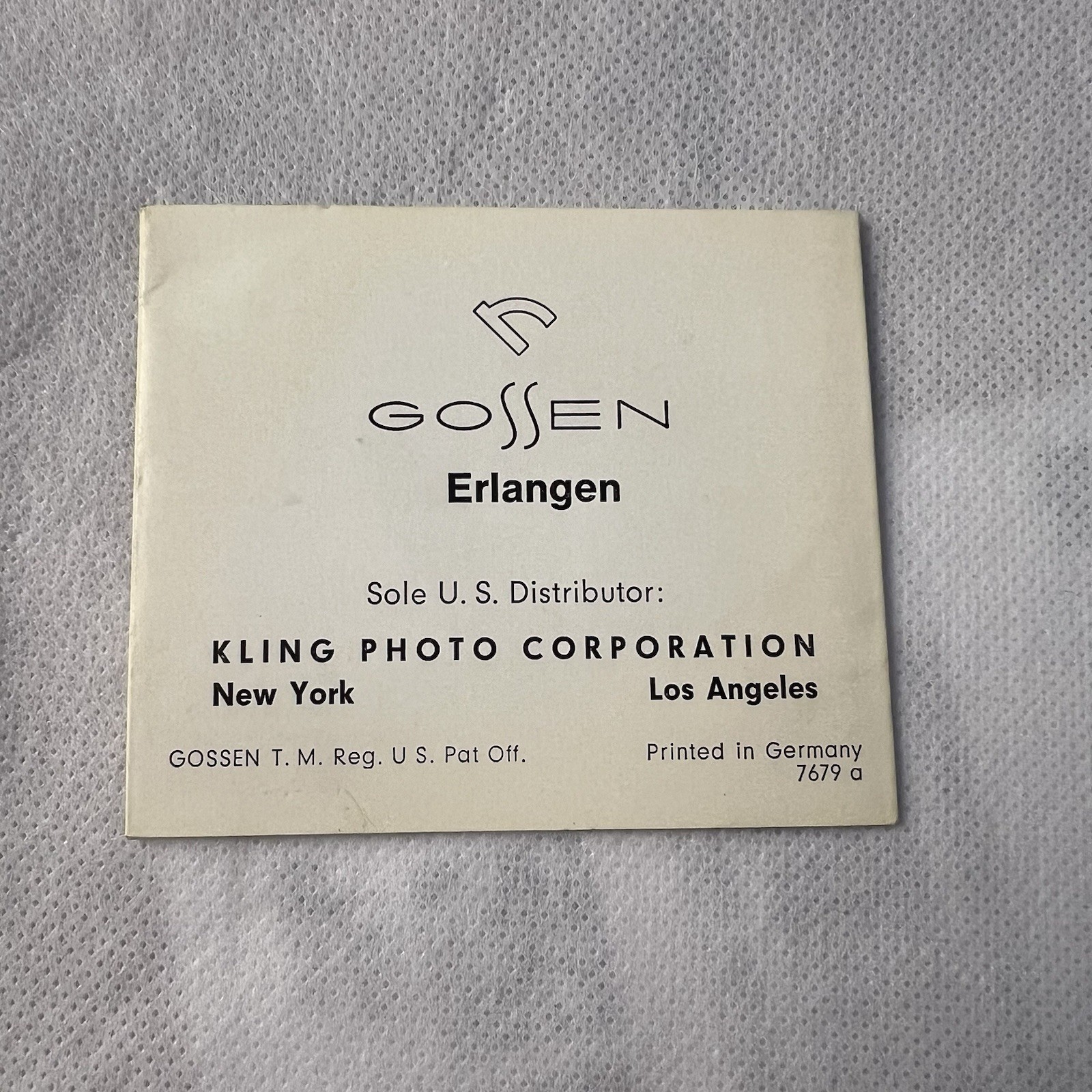 Original Gossen Luna-Pro Microscope Attachment MICRO Manual – Rare