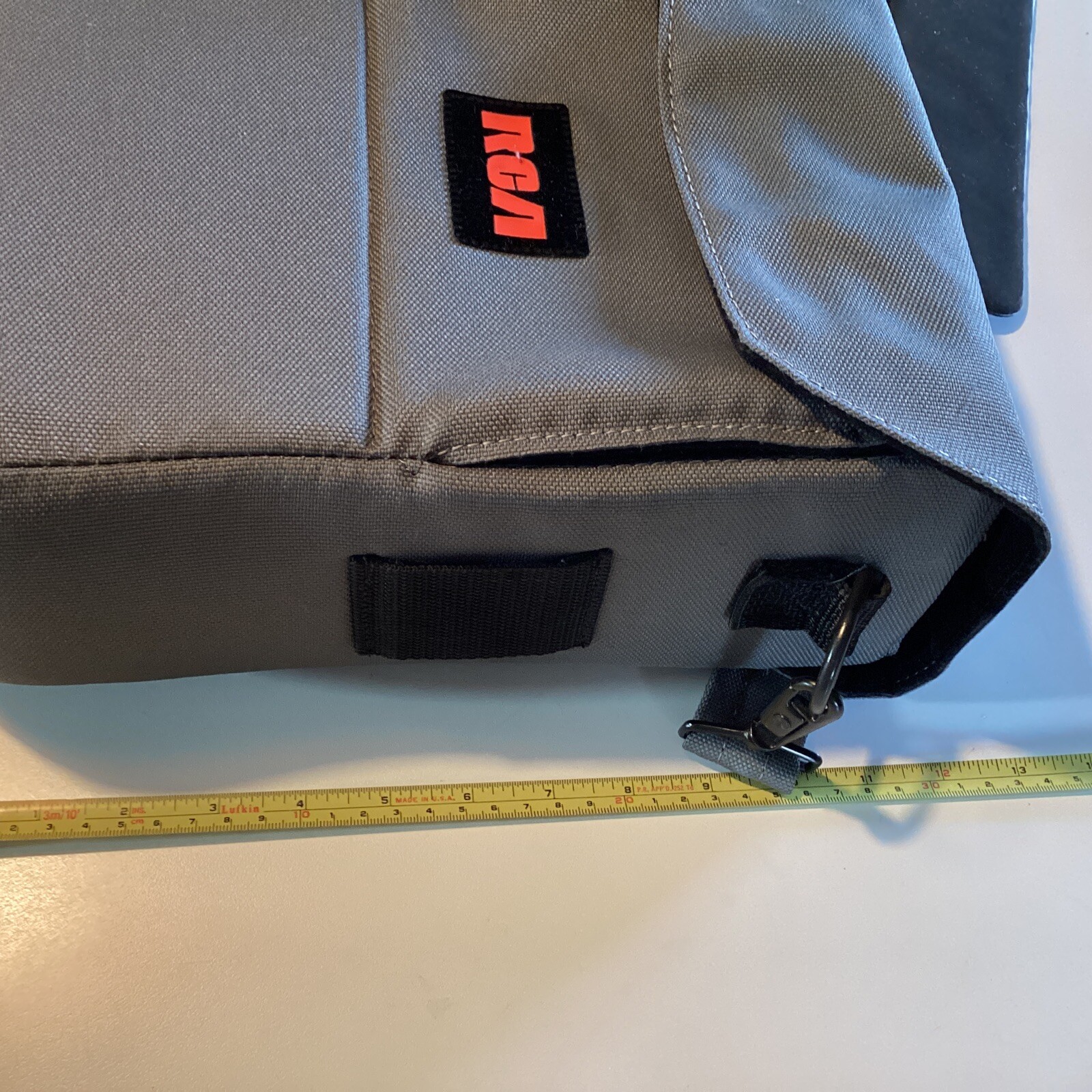 Vintage RCA Camcorder Camera Carrying Case Bag Gray Red Logo Adjustable Strap