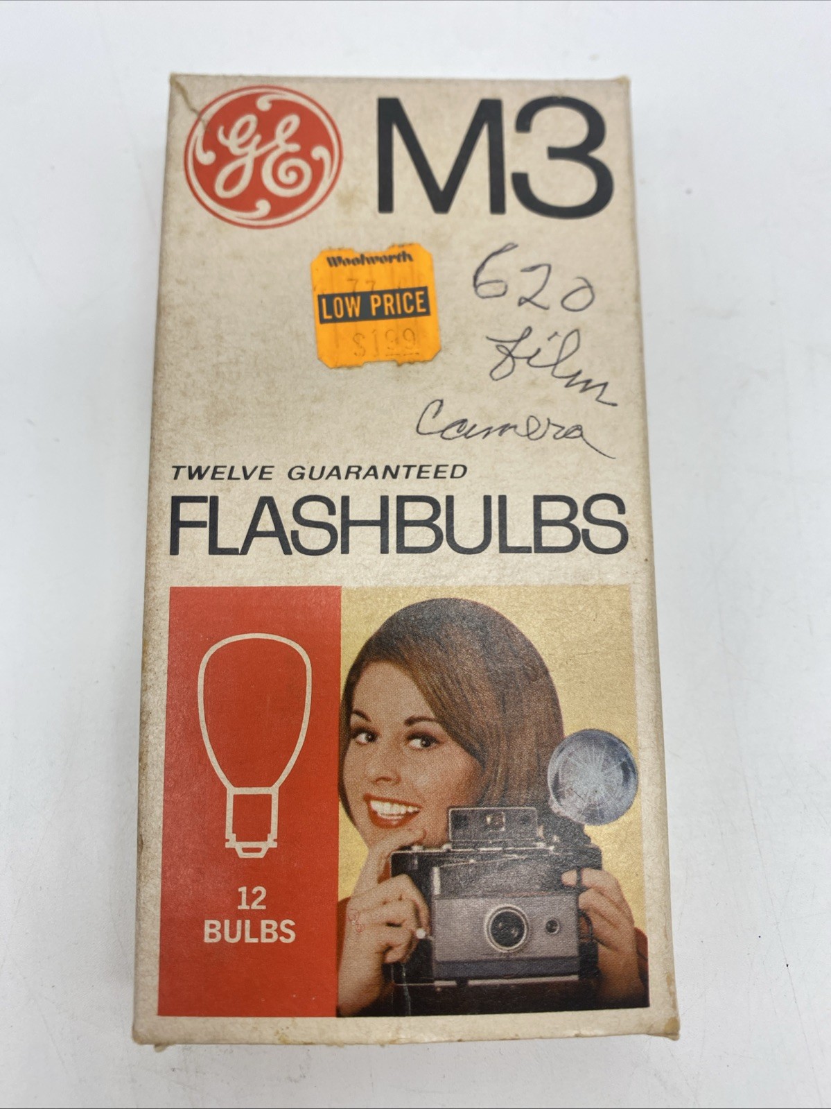 Vintage Box ~ GE Flash Bulbs M3 Clear Bulbs 6 Count