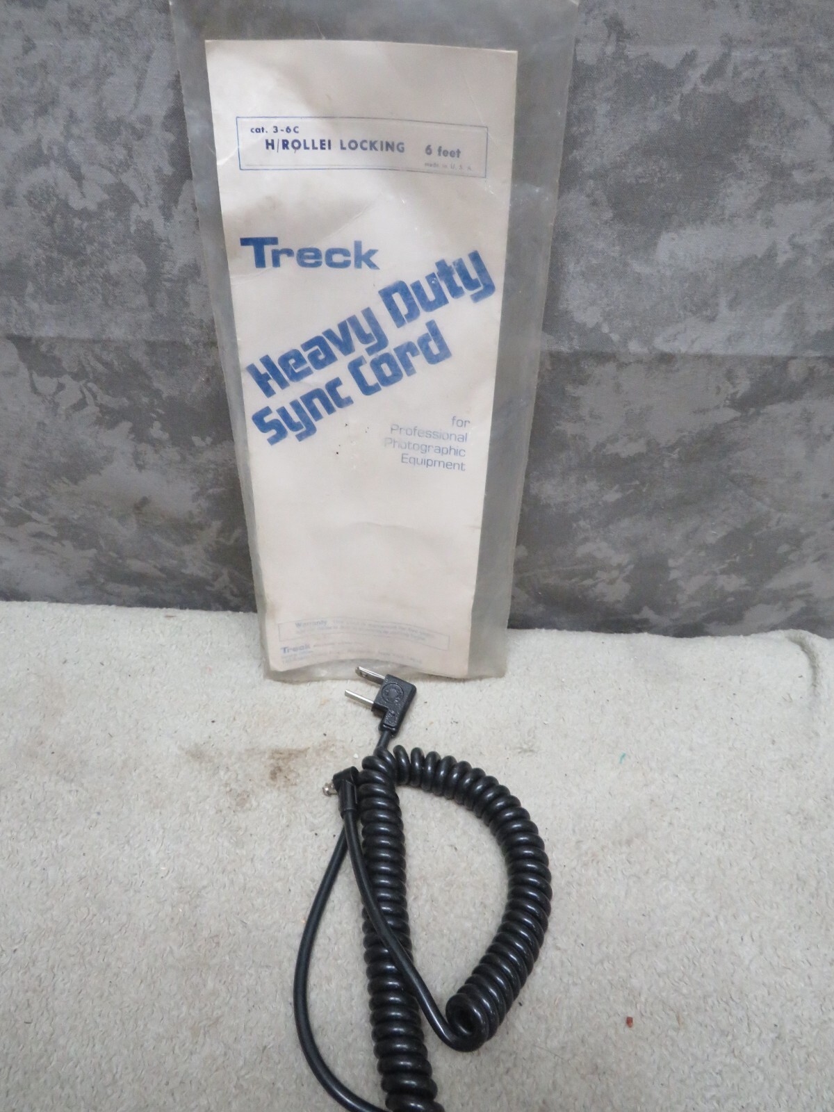 Vintage Photography Treck Heavy Duty Sync Cord Original Package