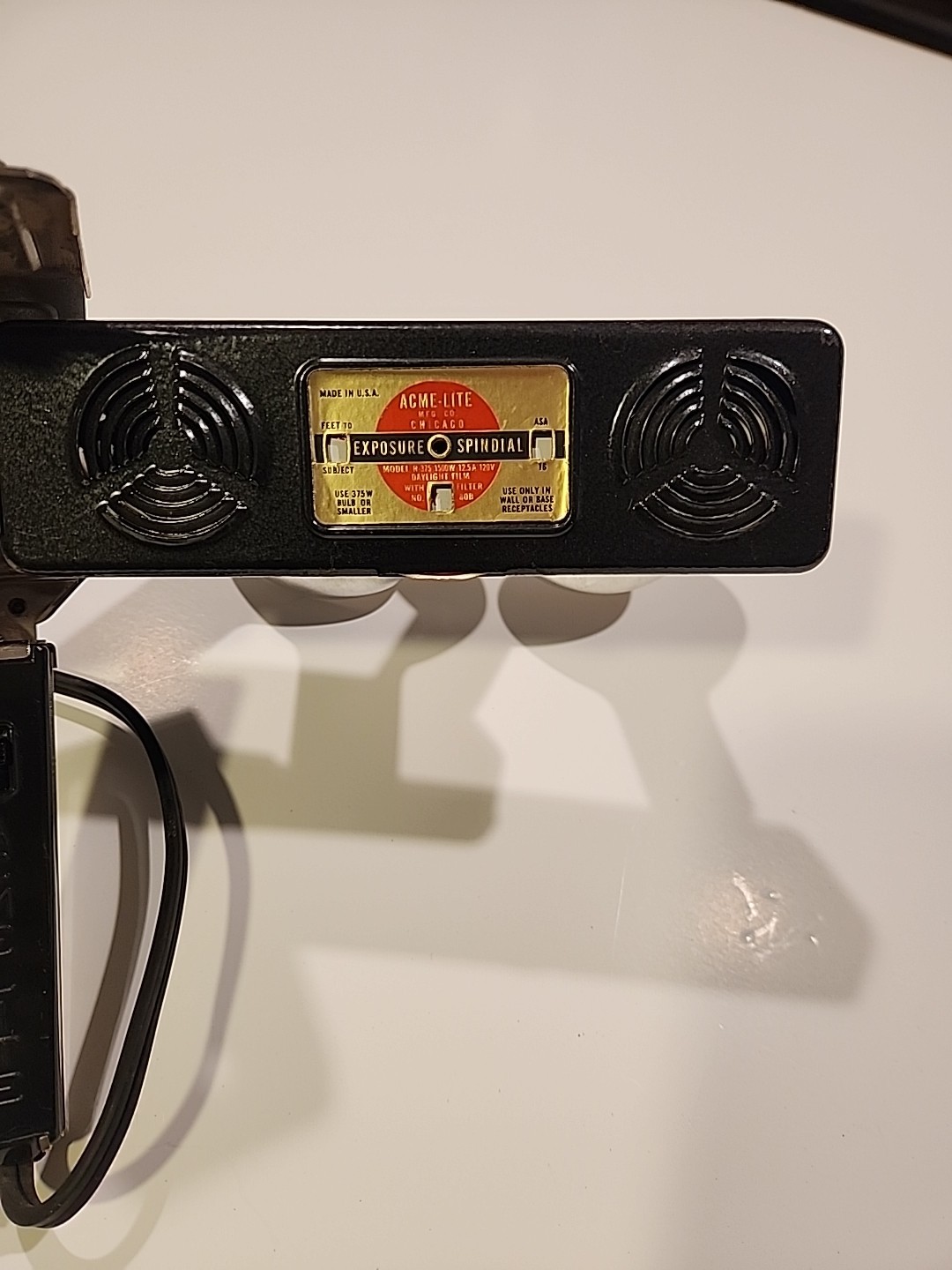Vintage Acme Lite Mov E Lite Movie Light 4 Bulb Lighting Bar (Working)