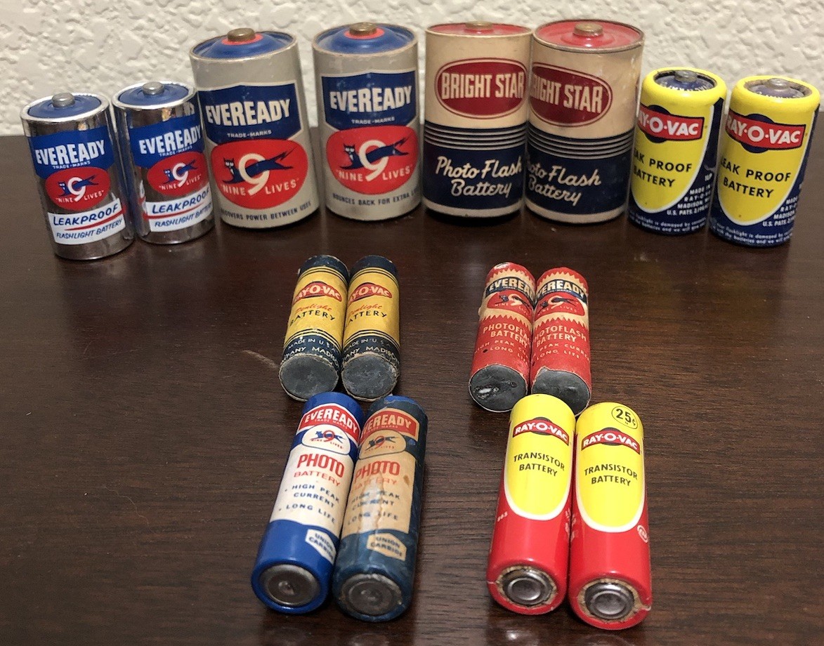 Vintage Photo Battery Lot Great Display Graphics Bright Star Eveready 16 Pcs