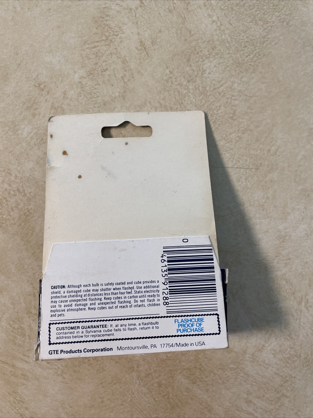 Sylvania Blue Dot Flash Cubes 1 package open box