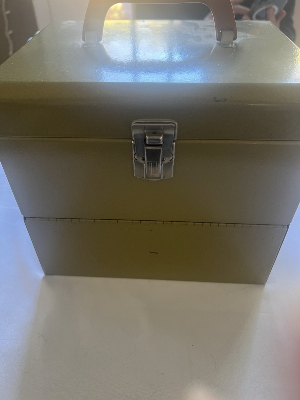 Vintage Logan Deluxe Film Reel Storage Chest w/ Metal 8mm/16mm Canisters Lot