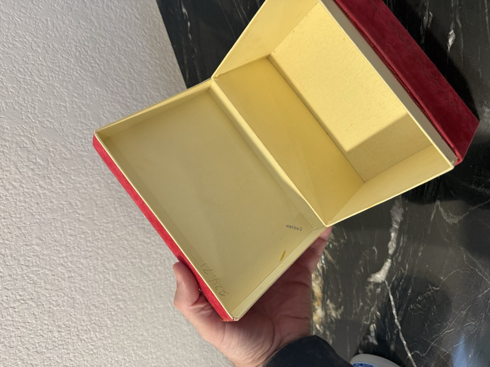 Leica M3 Red Suede Camera Box (7″x5″x4″) Leitz GMBH Wetzler Germany